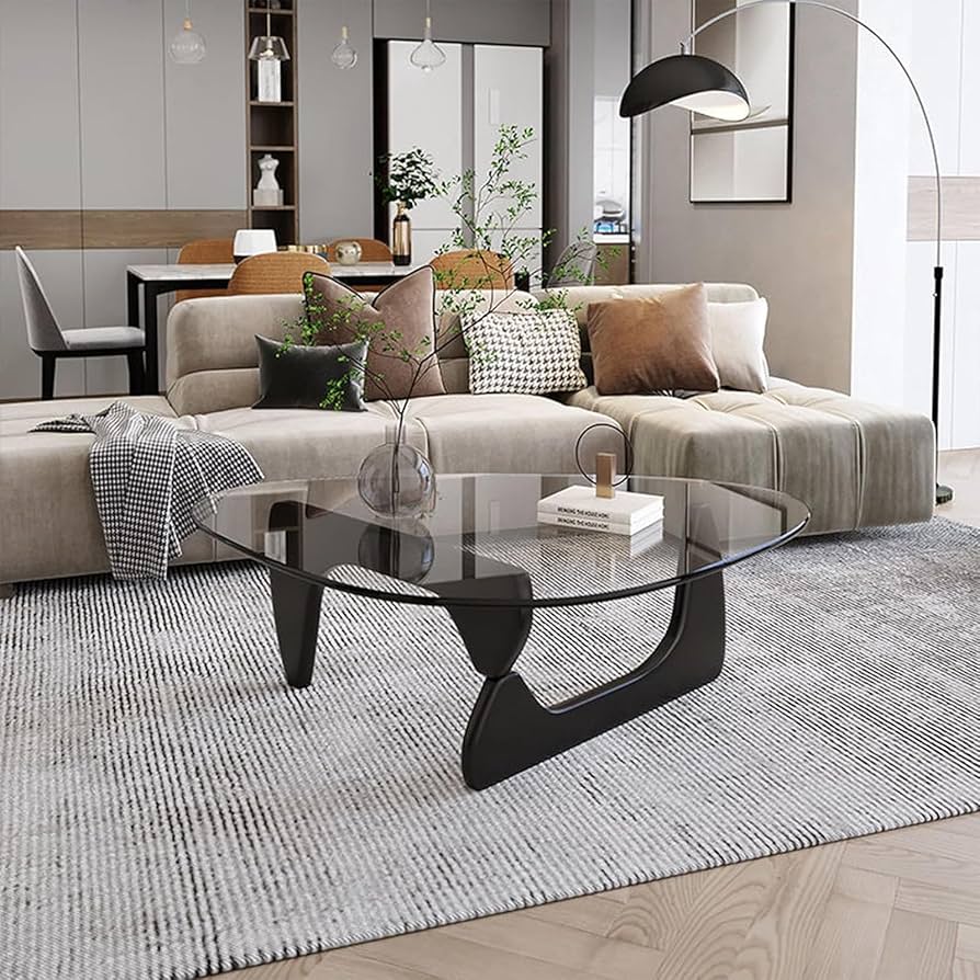 サイドテーブル ミッドセンチュリー トリプル ガラステーブル コーヒーテーブル サイドテーブル ミッドセンチュリー トリプル ガラステーブル